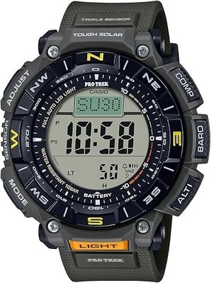 CASIO PRO TREK PRG-340-3JF Climber Line Triple Sensor Solar Watch Green 51.7mm