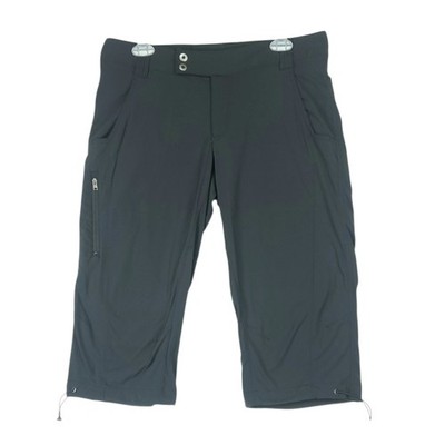 Columbia Capri Pants Womens 12 Gray Black Omni Shield Nylon Hiking Cargo Outdoor