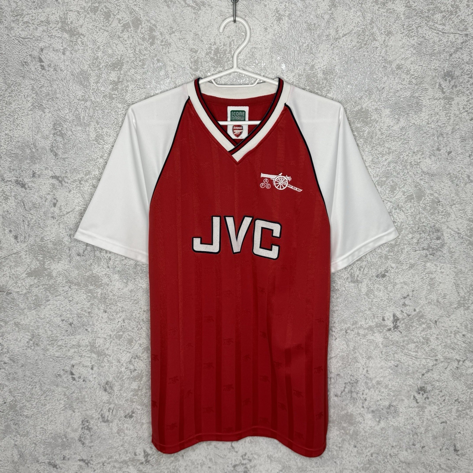 1988-1989 Arsenal London JVC Official Retro Jersey Shirt Score Draw Size M Men
