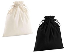 Borsa Con Corda Di Trazione In Cotone Organico Westford Mill - Beige O Nero