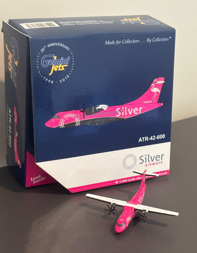 GeminiJets 1:400 Silver Airways ATR-42-600 N400SV GJSIL1793 Model Airplane