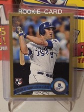 Mike Moustakas RC 2011 Topps Update GOLD ROOKIE /2011 Card US192 Kansas Royals. rookie card picture