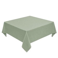 Faux Linen Square Tablecloth for Dining 52" x 52" Square Sage Green