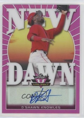 2020 Leaf Valiant New Dawn Pink Prismatic 5/15 D'Shawn Knowles #ND-DSK Auto 1u6