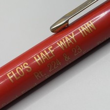 Penna a sfera vintage FLO'S HALF WAY INN Routes 224 & 23 Ohio