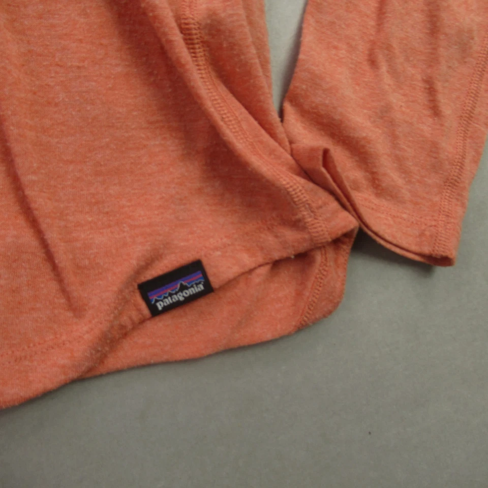 Camisa Patagonia Mujer Pequeña Manga Larga Cuello Redondo Ligera Naranja Pullover Foto 2 de 4