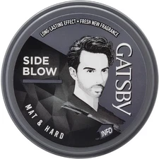 Gatsby Hair Styling Wax Matt & Hard, Side Blow, Long Lasting Effect, Grey 75g