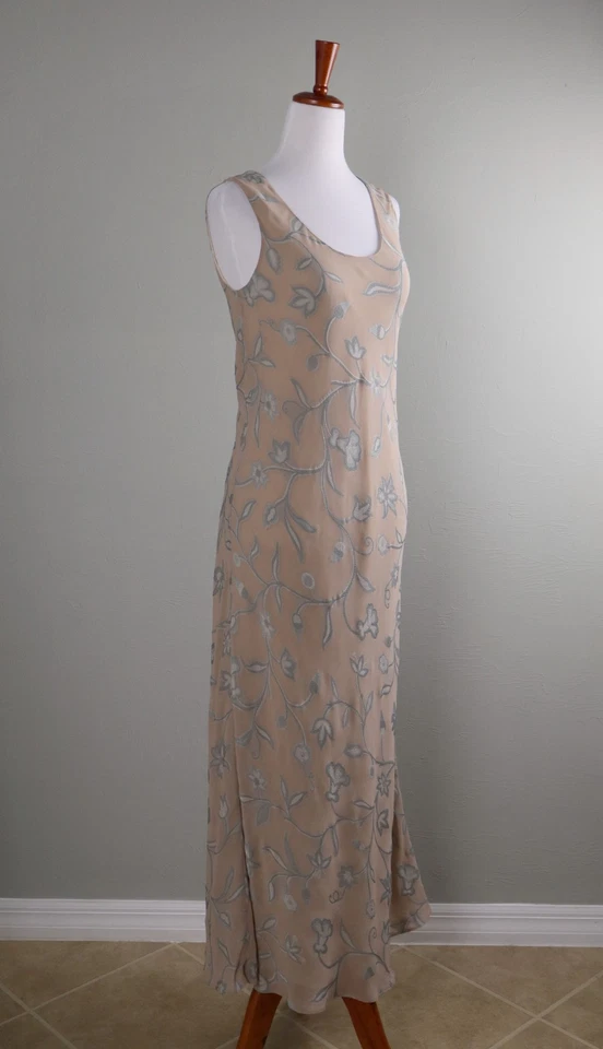 DKNY NWT Donna Karan New York Vintage Y2K Lined Floral Maxi Slip Dress Size 6 - Image 2 of 4