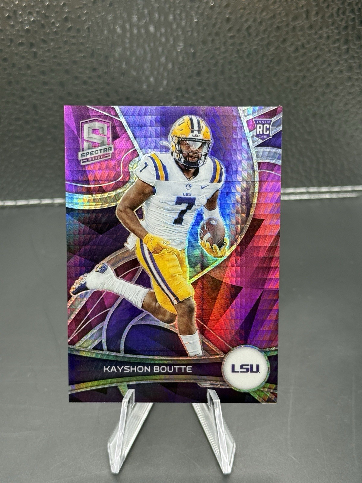 Kayshon Boutte Panini Chronicles Draft Picks Spectra #32 Neon Pink