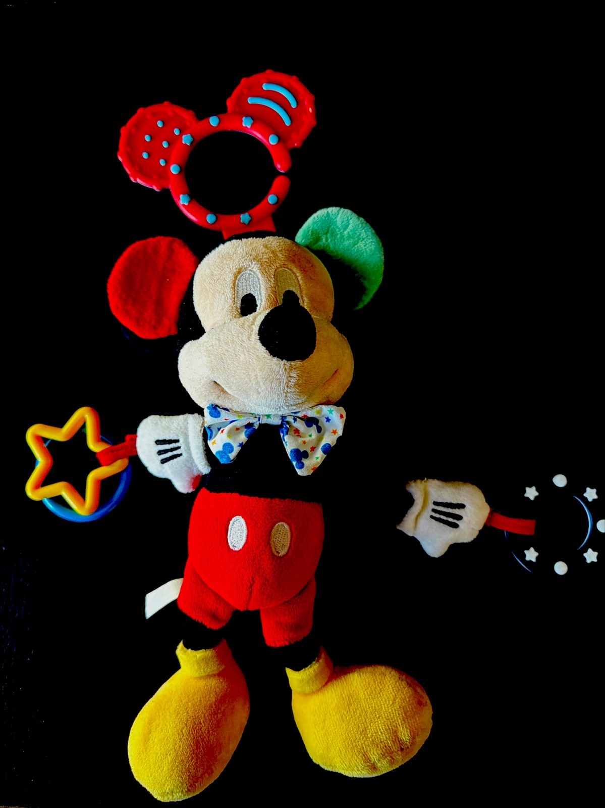 Disney Baby Mickey Mouse On the Go Activity Toy Teether Crinkle Jingle Soft