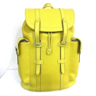 LOUIS VUITTON LV Christopher  Backpack Epi Yellow with Box