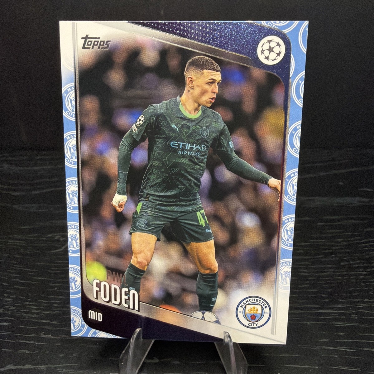 Phil Foden - 2025-26 Topps UEFA Club Competitions Team Logo Border