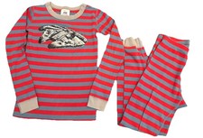 Hanna Andersson Star Wars Millennium Falcon Pajamas 140 cm US 10 Cotton READ