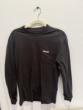 Palace Skateboarding BLACK Classic Pocket Long Sleeve Crew T-Shirt Men’s Small