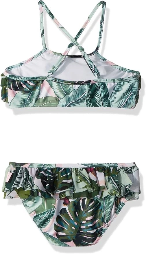 Traje de baño de dos piezas con volantes Seafolly Palm Beach para niña L111829 talla 4 AUS Foto 2 de 2