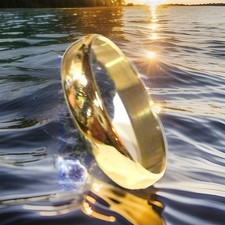 333/8K gold ring engagement ring wedding ring yellow gold band ring 67...