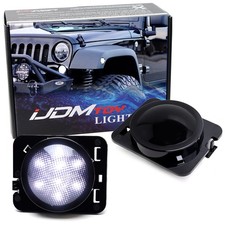 Smoked Lens White Led Side Marker Lightsfender Flare Lamps For Jeep Wrangler Jk Smoked Lens White Led Side Marker Lightsfender Flare Lamps For Jeep Wrangler Jk