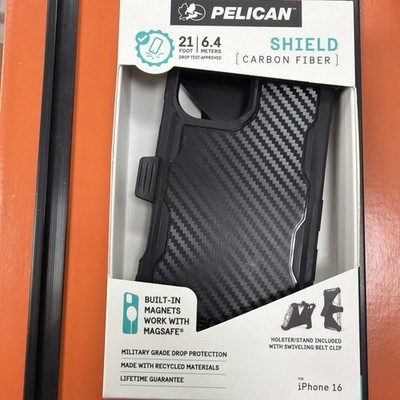 Pelican Shield Carbon Fiber with MagSafe Case and Holster - iPhone 16