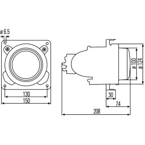 Scheinwerfereinsatz, Hauptscheinwerfer HELLA 1BL 007 834-047 für IVECO VOLVO VDL - Bild 2 von 2