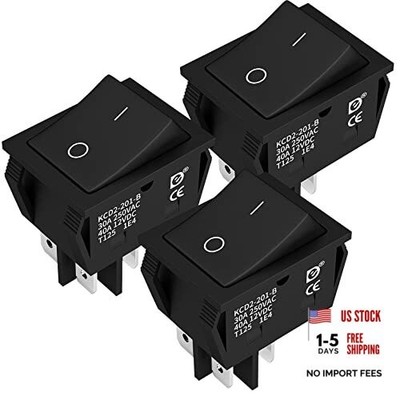  DPST KCD4 Rocker Switch 40A 12V DC 4 Pin 2 Position Switch ON Off Toggle 