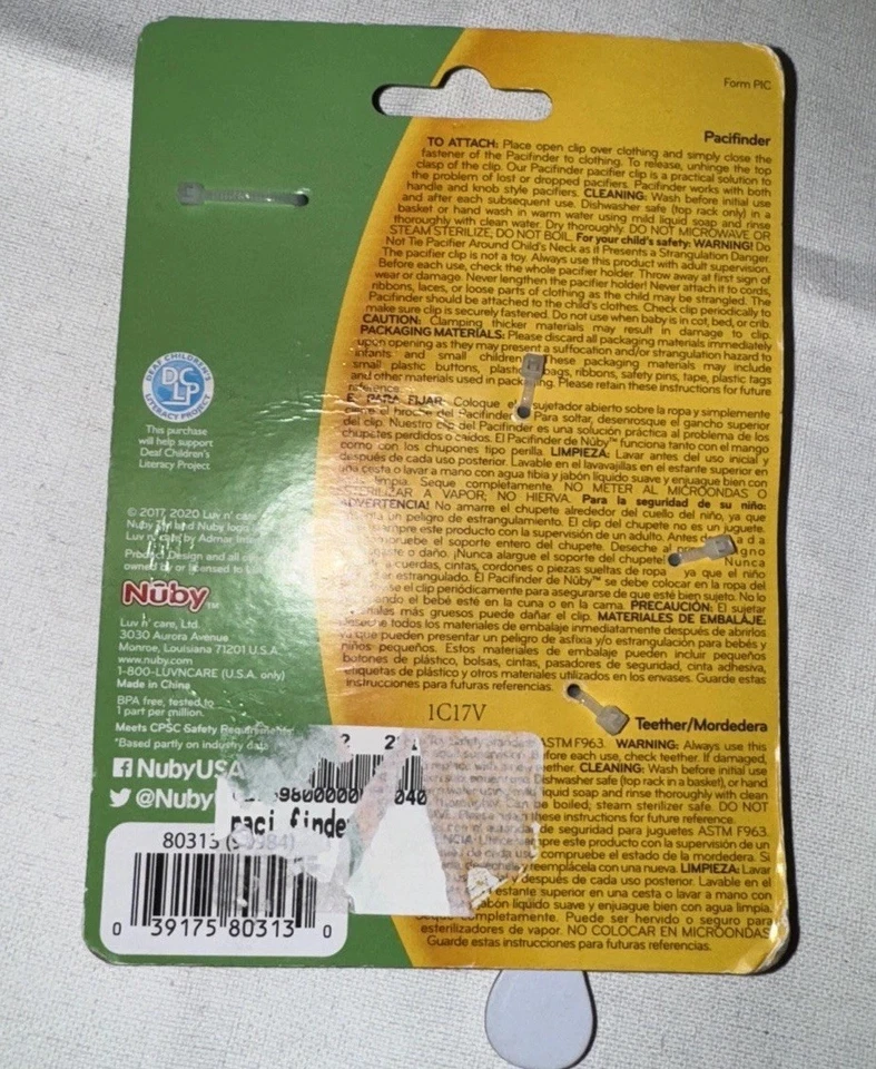 Mint Paci Finder Pacifier Clip With Cupcake Teether - Image 2 of 2