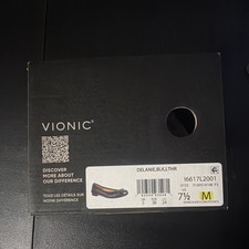 Vionic Women s Black Leather Ballet Flats Bow...