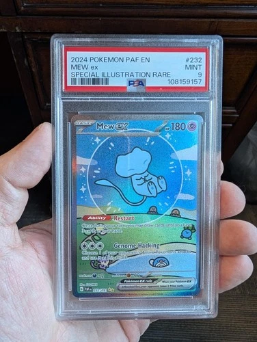 2024 Mew ex 232/091 SV: Paldean Fates Holo - PSA 9 bubble Mew