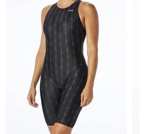 TYR Fusion 2 Aeroback Shortjohn Women Black Competition Tech Suit 34