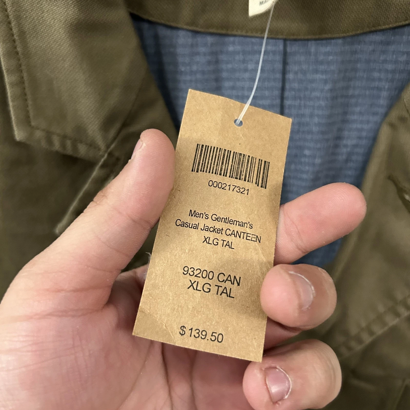 Duluth Trading Jacket Mens Extra Large Tall XLT Green Canteen Gentlemans Casual - product detail image 4