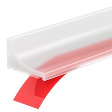 Zehiels 39Inch Shower Threshold Water Dam, Self-Adhesive Silicone Transparent