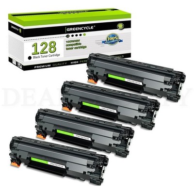 greencycle Compatible Toner Cartridge Replacement for Canon 128 CRG128 4 Pack