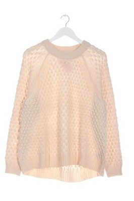 H&M Häkelpullover Damen Pullover Gr. DE 36 creme Casual-Look