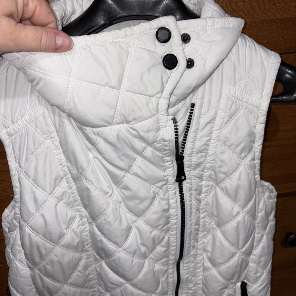 MARKNEW YORK Andrew Marc 女式背心白色绗缝大号全拉链口袋 — 第 4/4 张图片