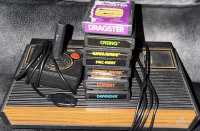Atari 2600 Video Game Console With 7 Games Bundle Vintage Tested Works Great US.