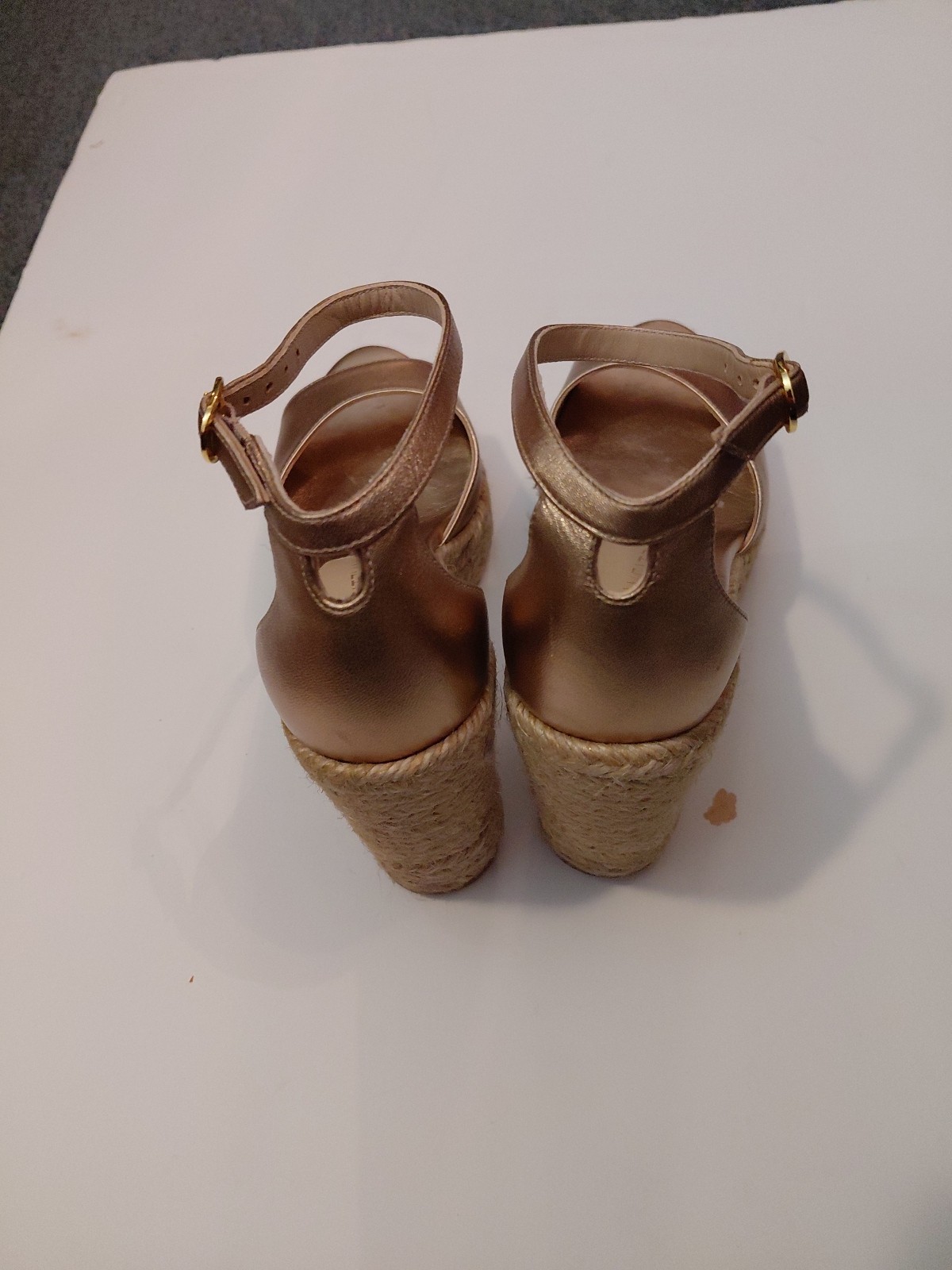 Stuart Weitzman Peep Toe Platform Wedge Espadrill… - image 11