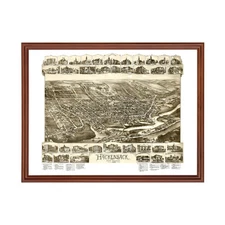 Old Map of Hackensack, NJ 1896 - Vintage Hackensack New Jers