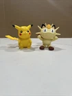 1999 Pokémon Vintage Toys-Articulated Action Figure's- Meowth And Pikachu (Rare)