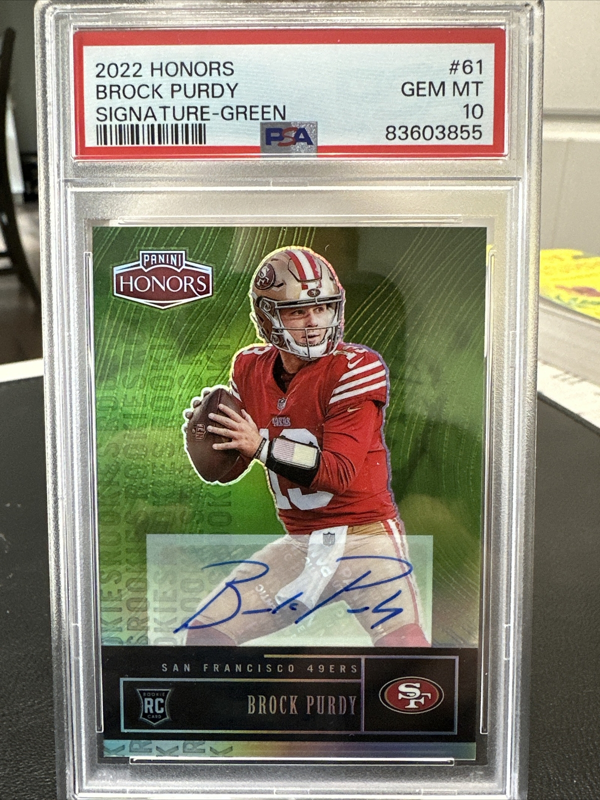 Brock Purdy Panini Honors #61 Signature-Green