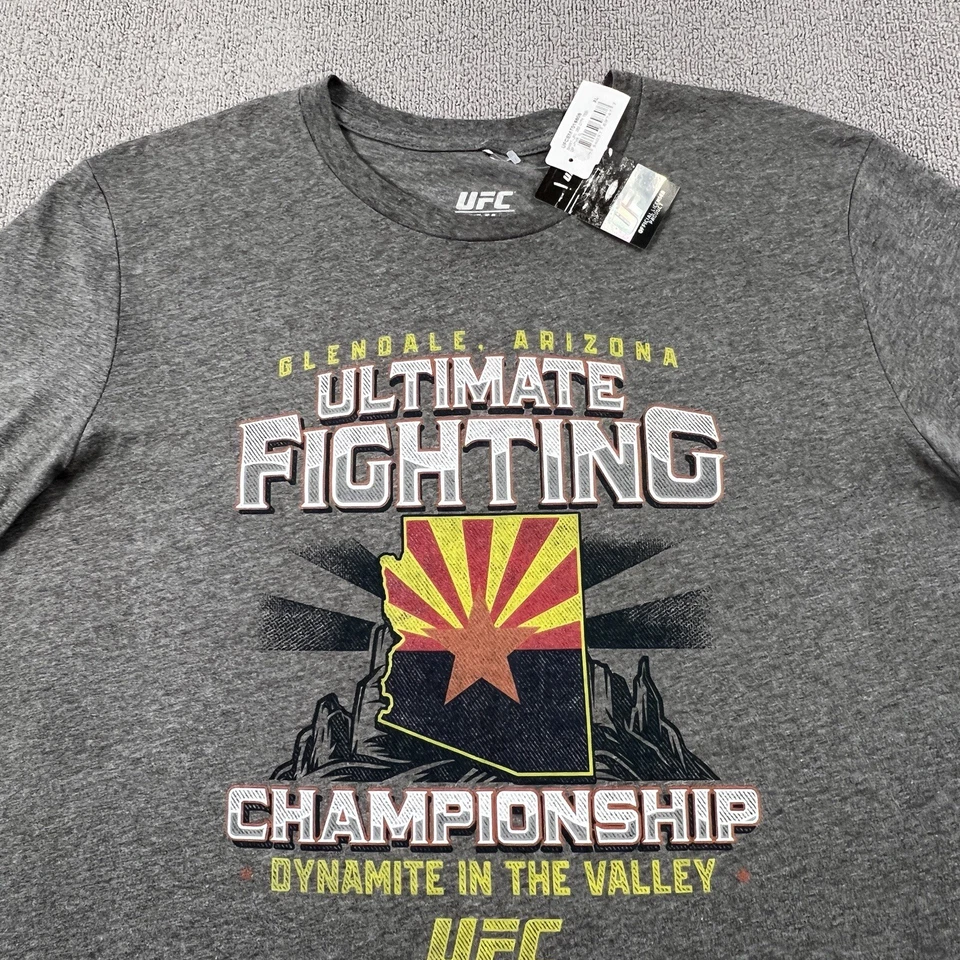 Camisa UFC Adulto Extra Grande Manga Corta MMA Arizona Lucha Informal Para Hombre Foto 3 de 4