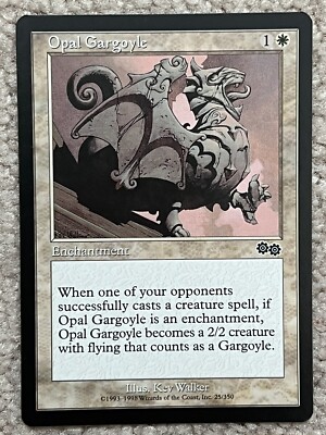 MTG Opal Gargoyle URZA'S SAGA NM WHITE Magic the Gathering