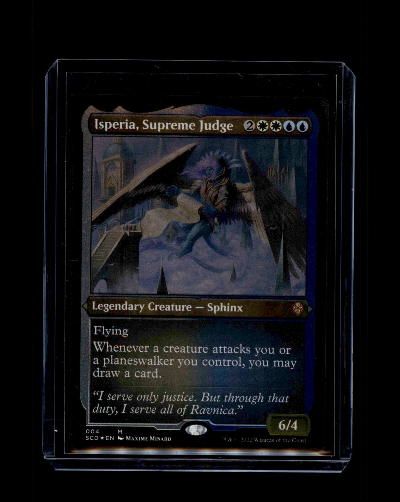 MTG Isperia Supreme Judge #4 Mythic Foil Etched Commander Deck Card