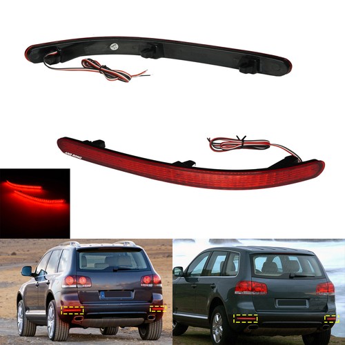2x Stoßstangen Reflektor Rücklicht Schlussleuchte Rot LED für VW Touareg 7L - Bild 2 von 12