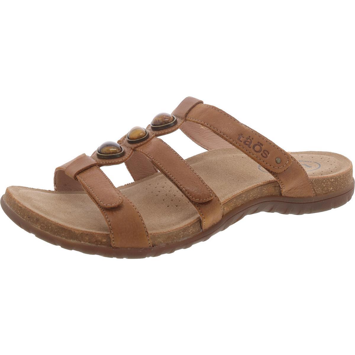 Женские босоножки Taos Gemma из коричневой кожи с открытым носком, размер 10, средний (B, M), BHFO 7916