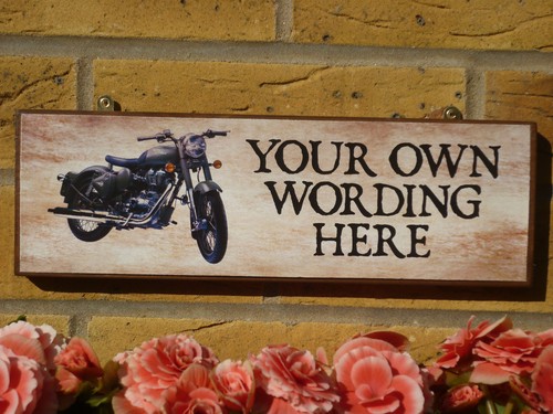 MADE TO ORDER CLASSIC MOTORCYCLE SIGN GARAGE SIGN BSA TRUIMPH ARIEL VINCENT GIFT - Picture 1 of 37