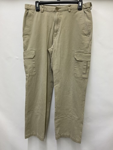 Haggar Mens Cargo Pants sz 34x29 Khaki 