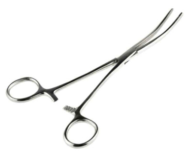 2-Pack 8'' Curved Hemostat Forceps Locking Clamps Stainless Steel Surgical Tool