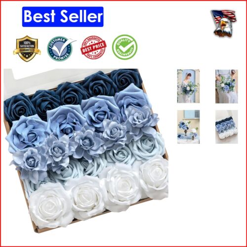 Elegant Faux Silk Roses & Foam Gardenia Centerpieces Combo - DIY Wedding Decor