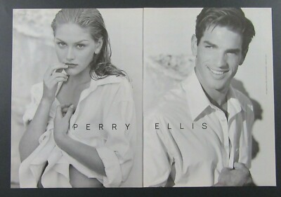 1998 PERRY ELLIS Summer Casual Clothing Line B&W Page Full