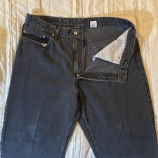 VTG Levis Jeans Mens 40x30 Black 550 Relaxed Fit Made in Canada 90s Denim