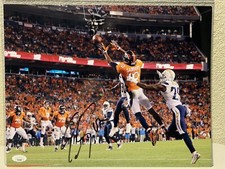 Emmanuel Sanders Signed Denver Broncos 11x14 Photo JSA